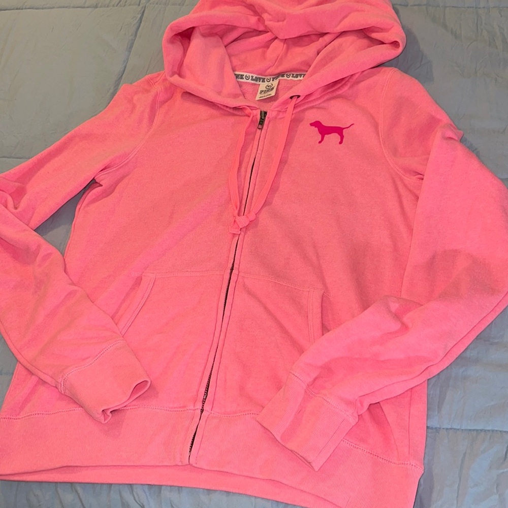 PINK VS size large neon pink jacket